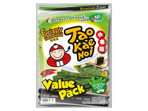 Taokaenoi Brand Seaweed Snack Original (Value Pack) 59 Gram