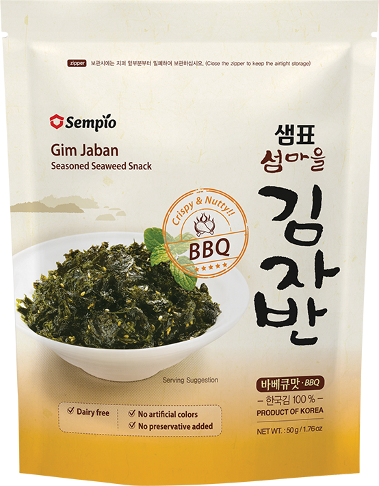 Sempio Seealgen Snack, gewürzt, BBQ 50 gram