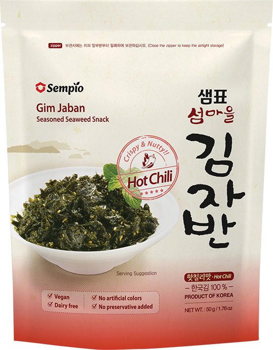 Sempio Seealgen Snack, gewürzt, Hot Chili 50g