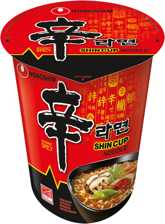 Instant Cup Noodles, spicy (Shin Ramen) 68g
