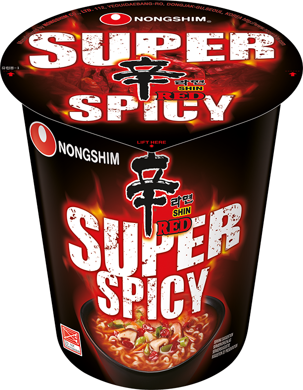 Instant-Cup-Nudeln, super scharf (Red Shin Ramyun) - 68 g