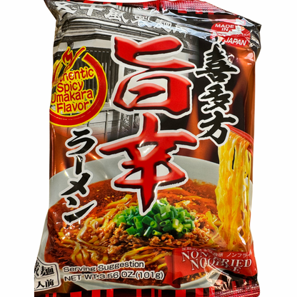 IGARASHI SEIMEN Instant Ramen with spicy sauce, (Kitakata Spicy Umakara Ramen) 101 gram