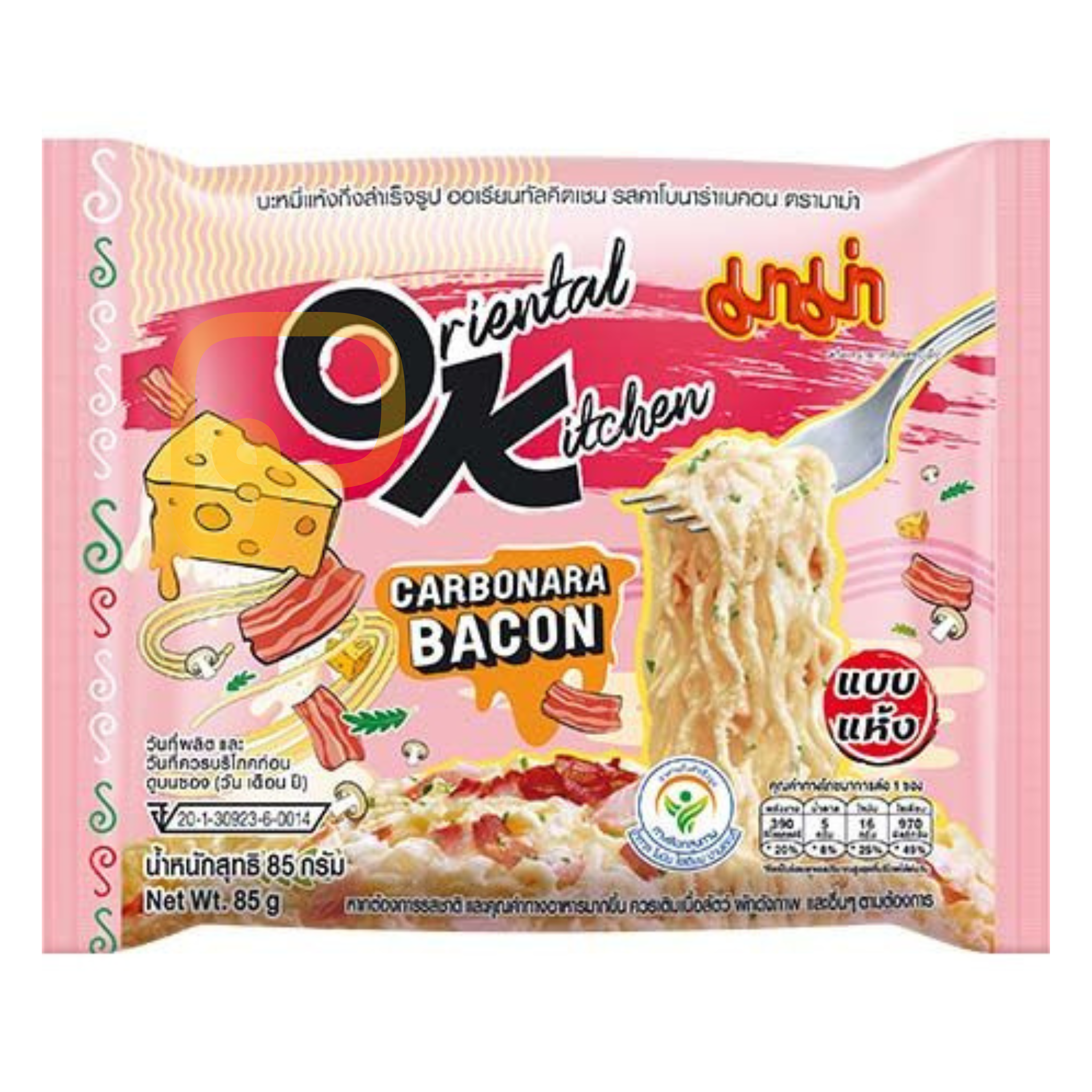 MAMA  Instant Noodles Carbonara OK 85 g มาม่า รส คาโบนาร่า เบคอน