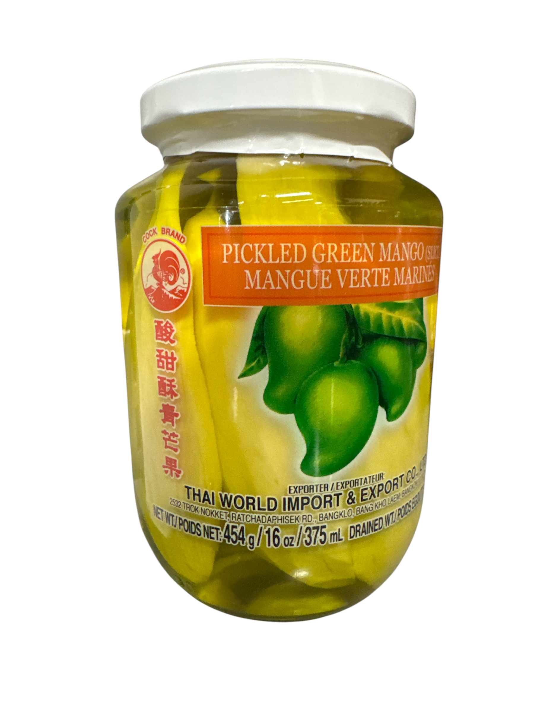 COCK Pickled Green Mango Sliced 454 g มะม่วงดอง