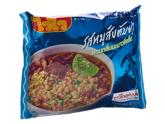 Wai Wai Instant Noodles Tom Yum Minced Pork 60 G หมูสับต้มยำ