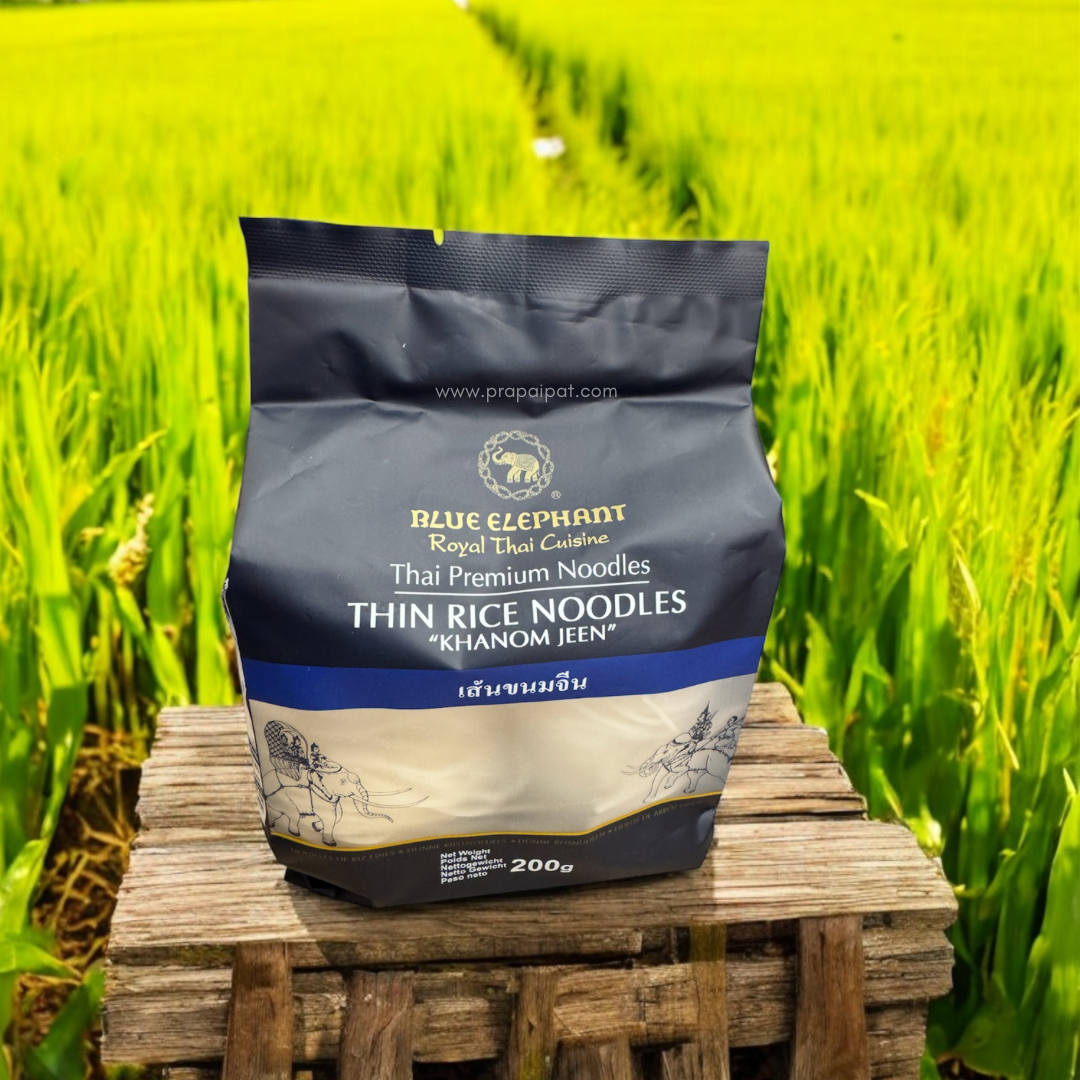Blue Elephant Premium Dünne Reisnudeln Khanom Jeen เส้น ขนมจีน 200 g
