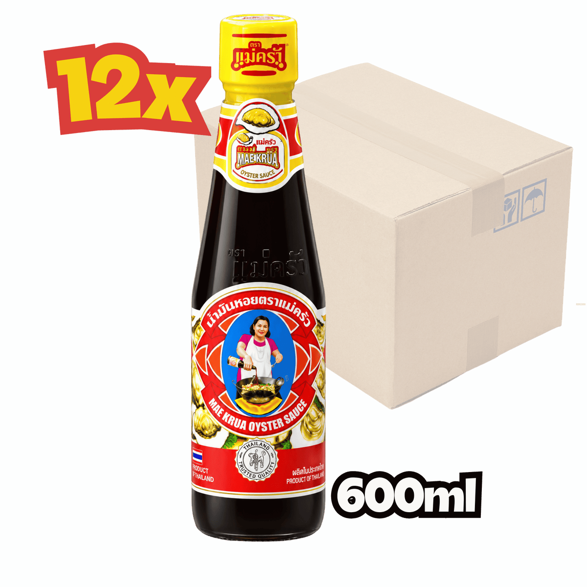 12x Austernsauce MAEKRUA ซอสหอย นางรม ตาม แม่ครัว น้ำมันหอย 600ml