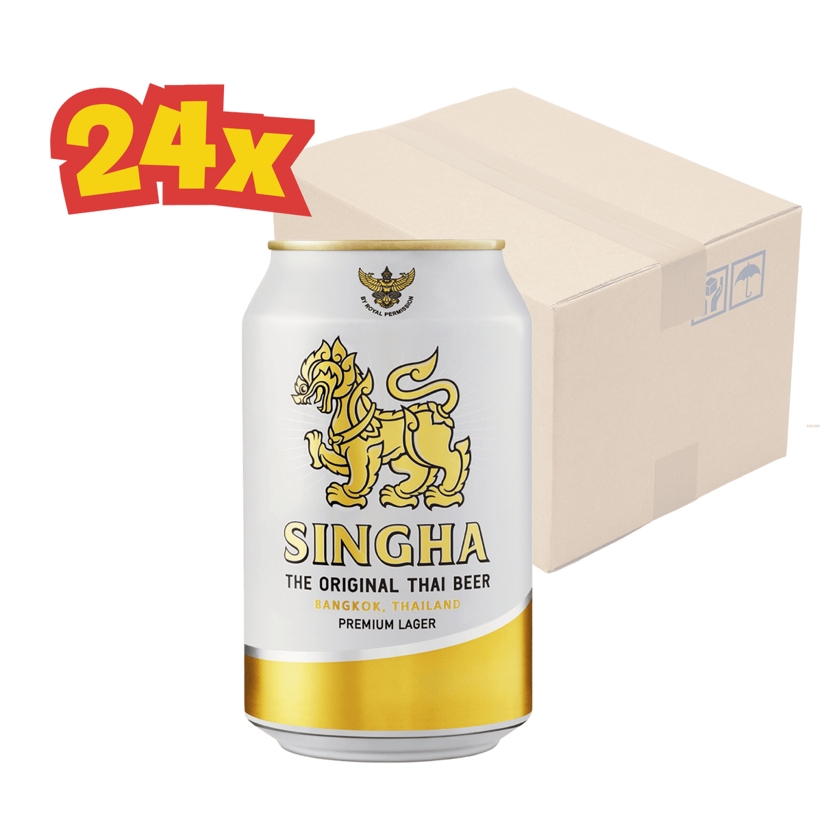24x Singha Bier, 5% vol, Dose - (inkl. 0,25 € Einwegpfand)
