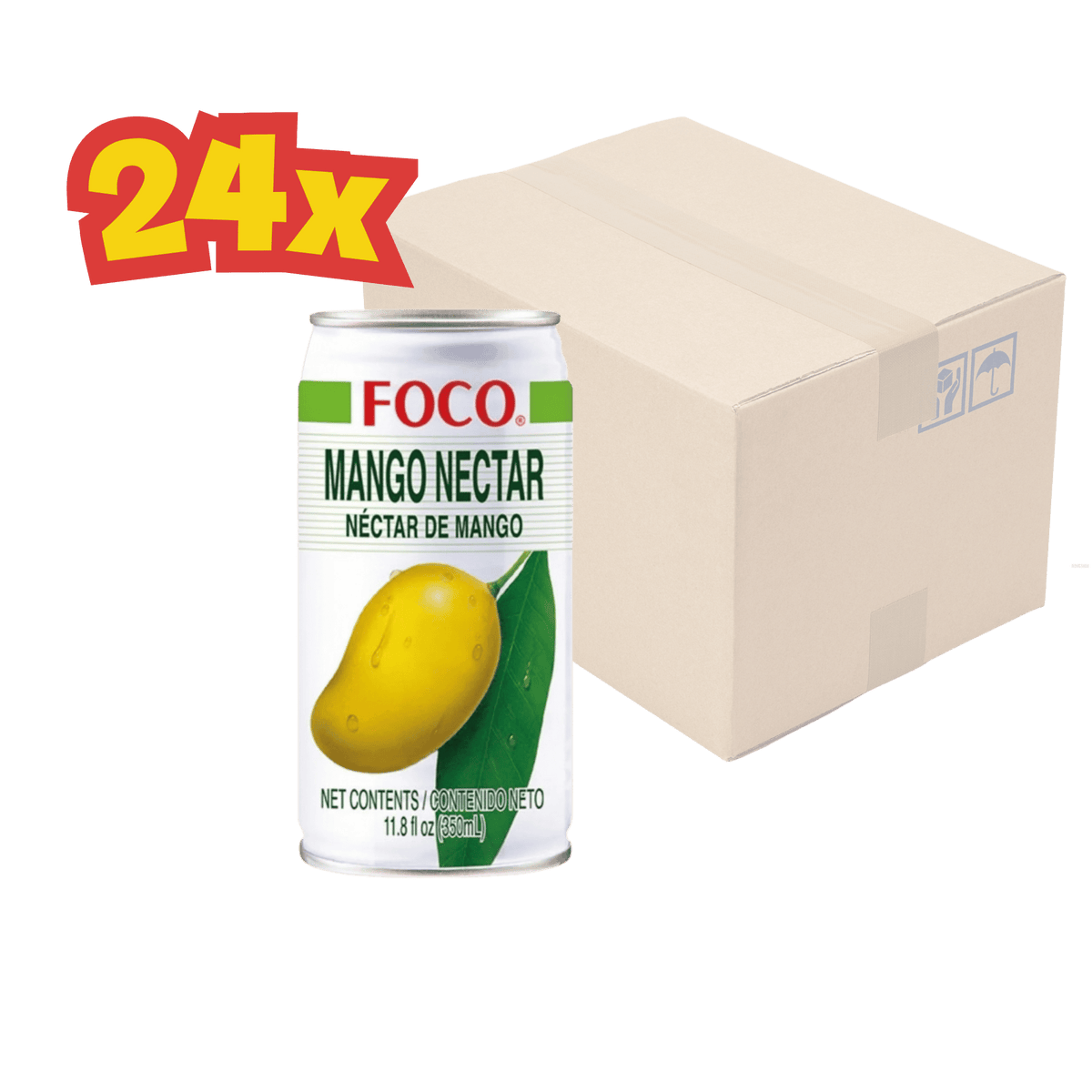 24x FOCO Mangogetränk, Dose, (inkl. 0,25 € Einwegpfand) น้ำมะม่วง