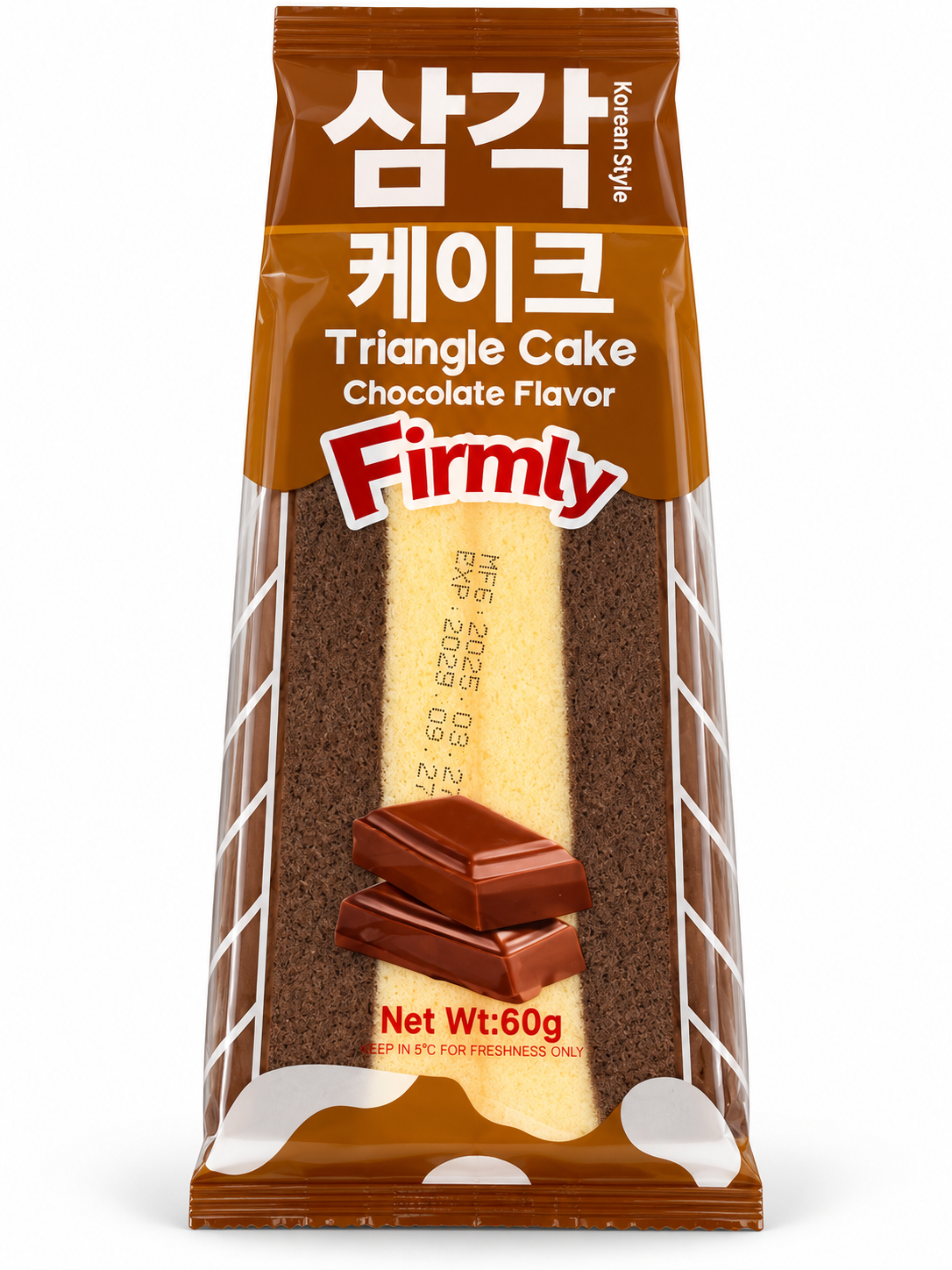 Firmly triangle chiffon sponge cake 100 Gram Chocolate เค้กช็อคโกแลต