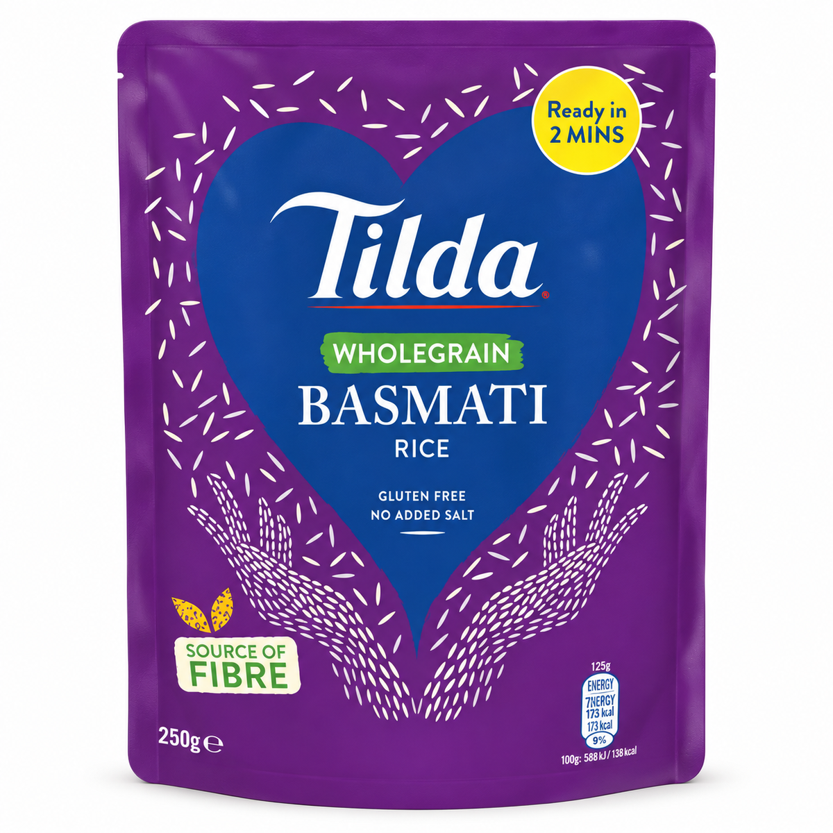 Basmatireis gedämpft Vollkorn Wholegrain 250 g