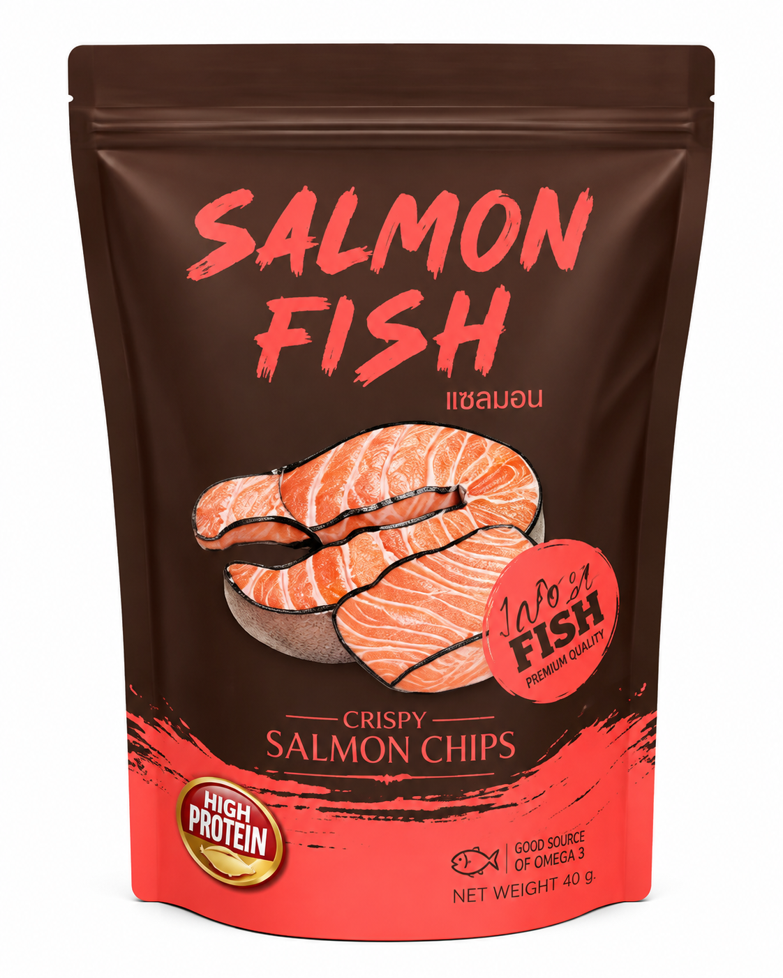ZEN ZEN Salmon Fish Flavoured Salmon Chips 70 g ข้าวเกรียบ ปลาแซลมอน
