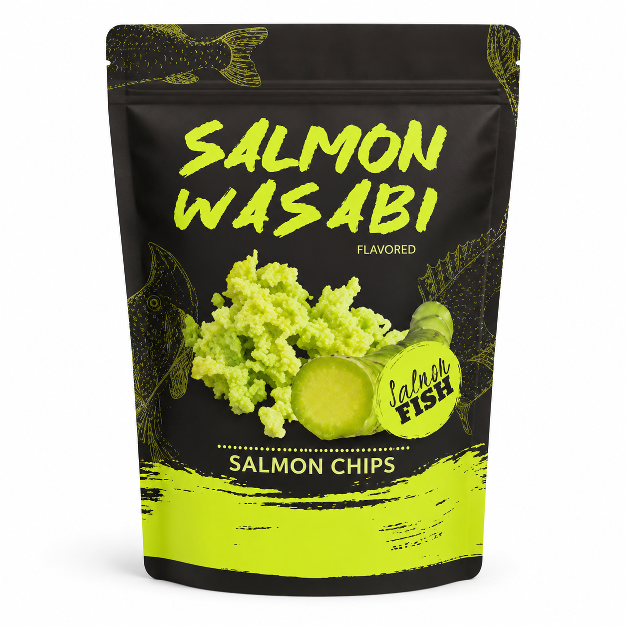 ZEN ZEN Salmon Wasabi Flavoured Salmon Chips 70 g