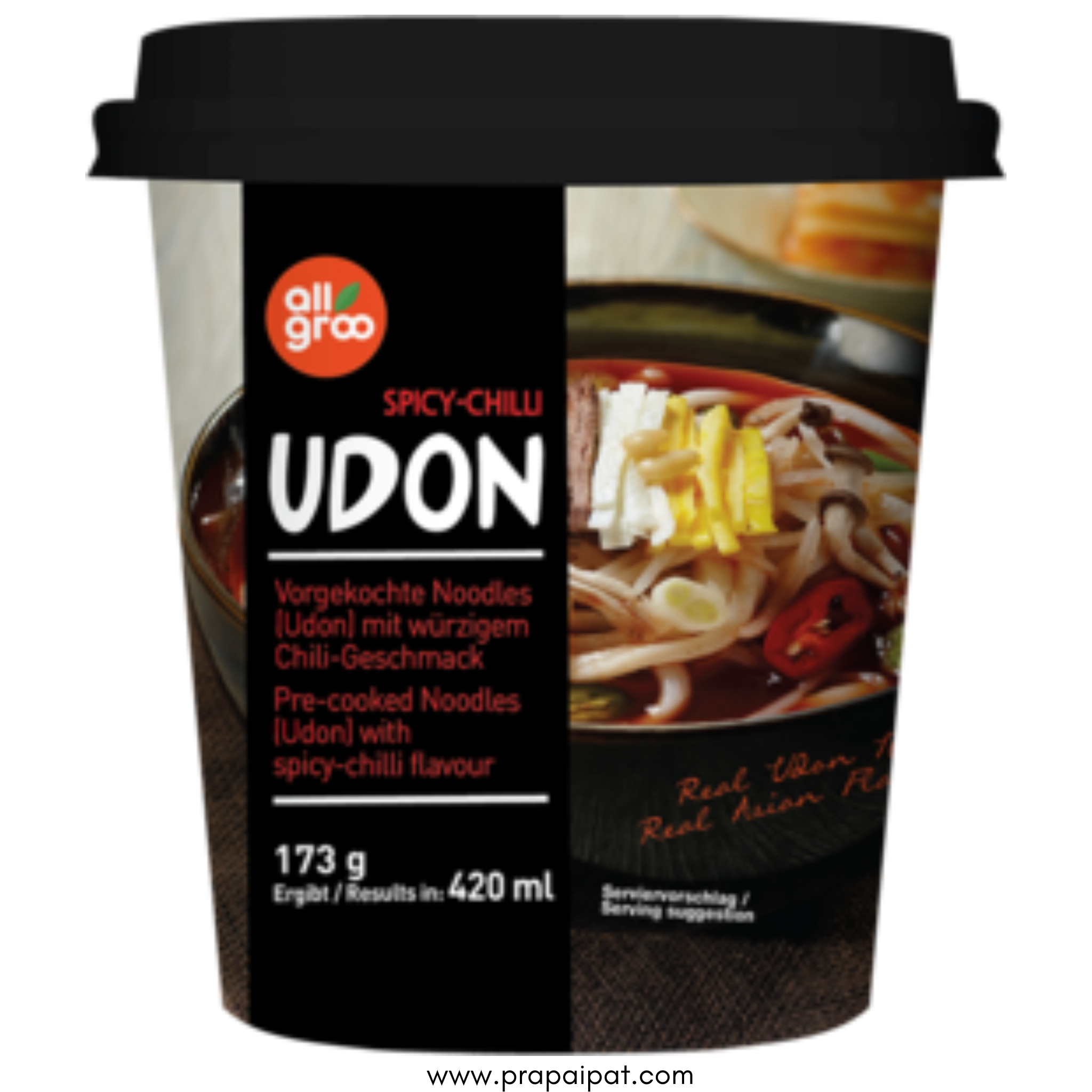 ALLGROO Udon Nudeln Cup Chilli 173 g
