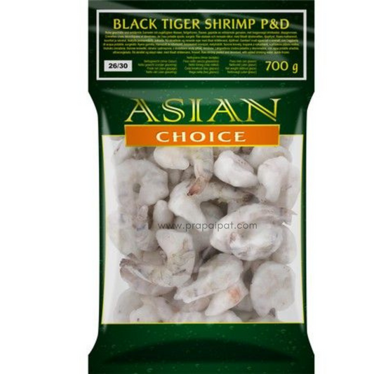 ASIAN CHOICE  Black Tiger Shrimp P&D 26/30 1 KG กุ้ง แช่แข็ง ไม่มีเปลือก📍❄️Tiefkühlprodukte