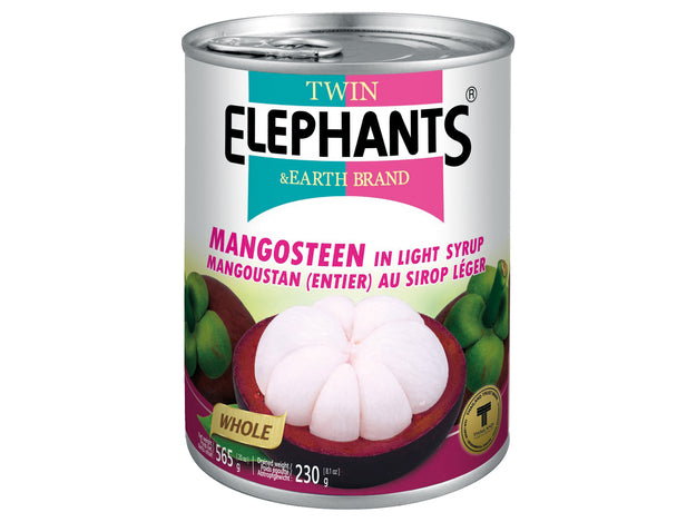 Twin Elephants  Mangosteen in Light Syrup 565 g