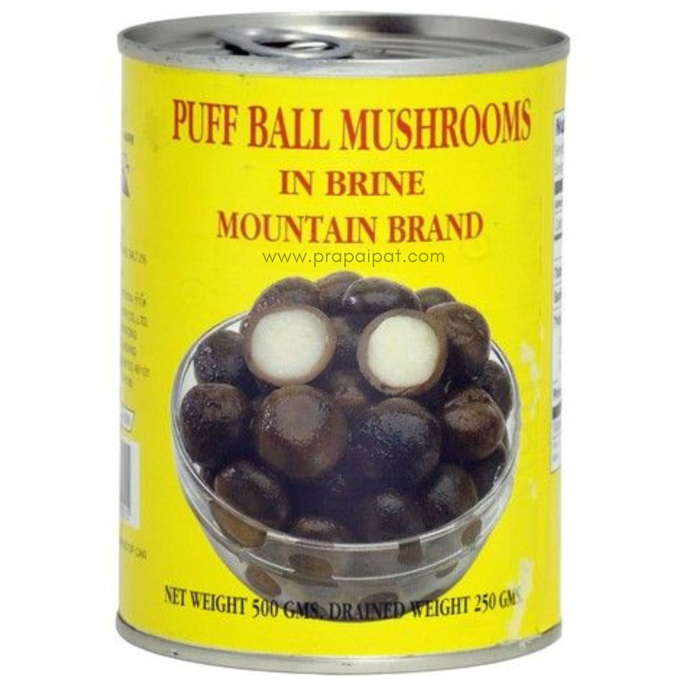 MOUNTAIN BRAND  Puff Ball Mushrooms in Brine 500 g เห็ดถอบ เห็ดเผาะ ในน้ำเกลือ