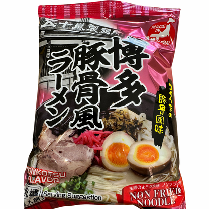 IGARASHI SEIMEN Instant Ramen with Tonkotsu Sauce, (Hakata Tonkotsu Ramen) 110 grams