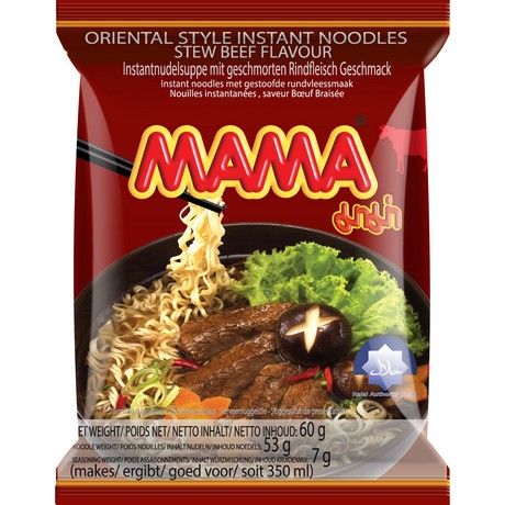 MAMA  Instantnudeln Rinderragout Halal 60 Gram