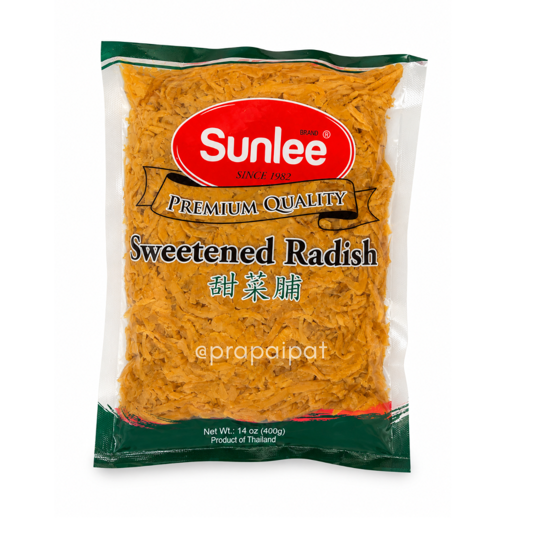 Sunlee Sweetened Radish Strips 400g ไชโป๊วหวาน