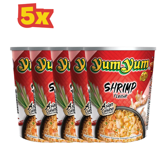 5x Yum Yum Instant Noodles Shrimp 70 g