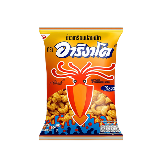 Arigato Squid Cracker 3 Flavor 50 g ขนม อาริงาโตะ 3 รส