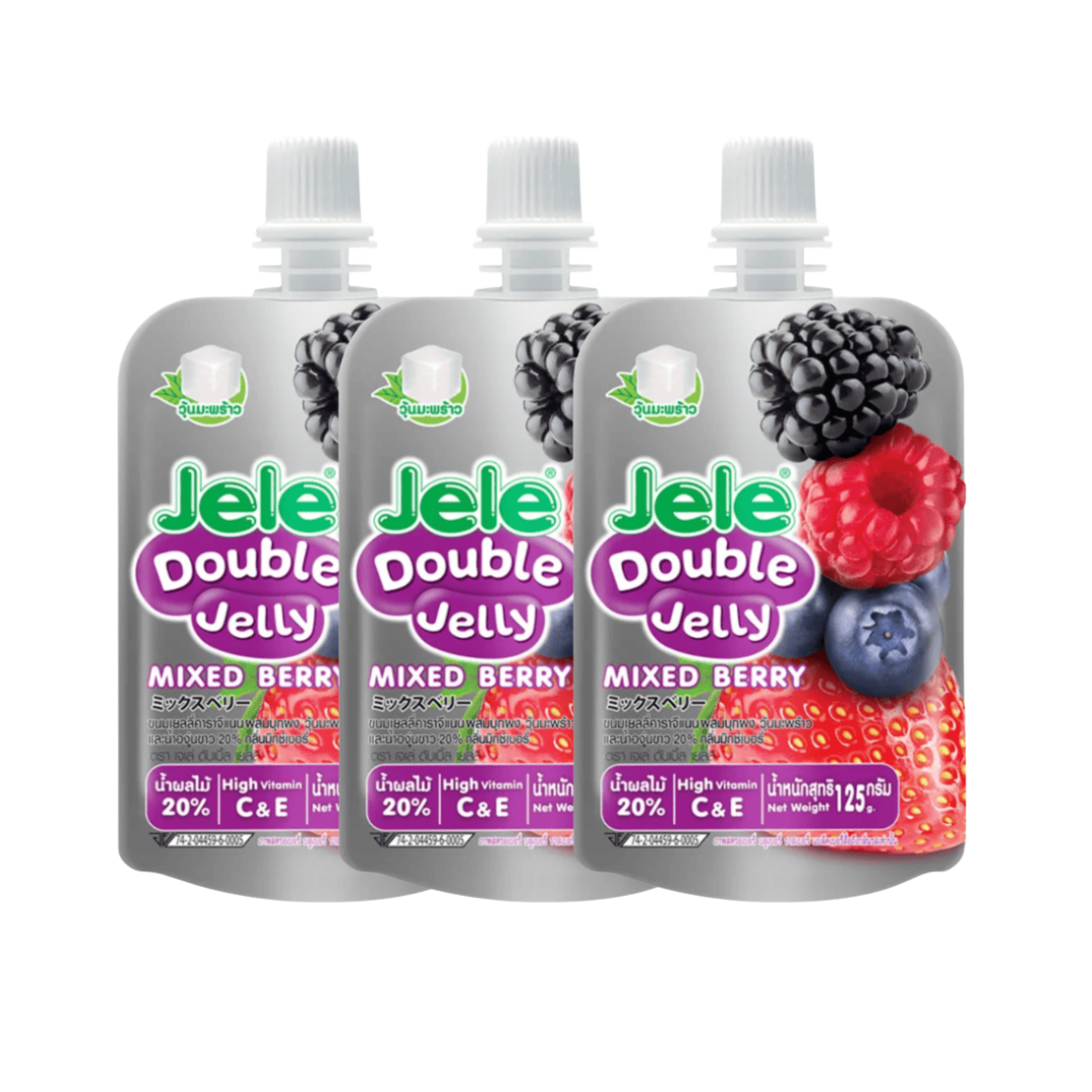Jele Double Jelly 3 x 125 g (2 Flavors) เจเล่ ดับเบิ้ลเจลลี่