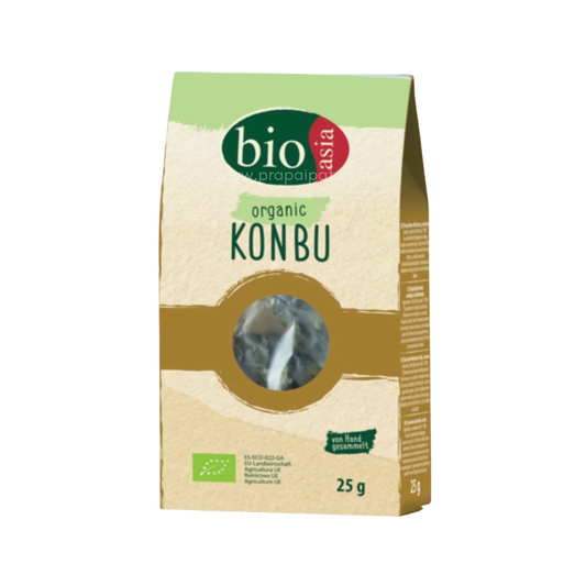 Bioasia Bio Konbu - Bio goldener Blatttang, getrocknet 25 g สาหร่าย คอมบุ ออแกนิค