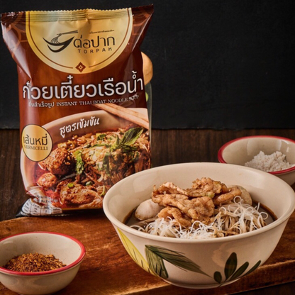 Torpak Instant Thai Boat Noodle เส้นหมี่ ต่อปาก ก๋วยเตี๋ยวเรือ  120 Gram