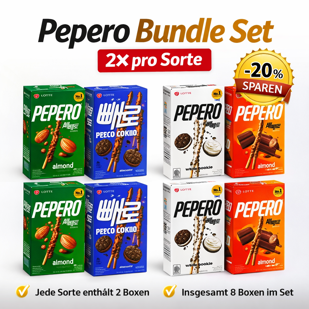 Pepero Bundle-Set (8er, 2× pro Sorte)