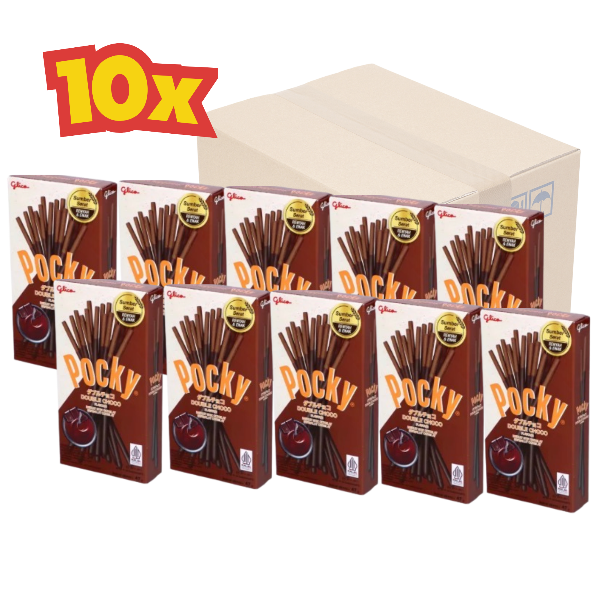 POCKY Double Chocolate 10er Vorteilspack