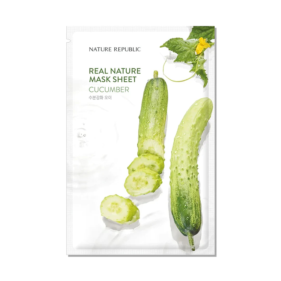 Nature Republic – Real Nature Sheet Mask, Cucumber, 23ml, 1 piece