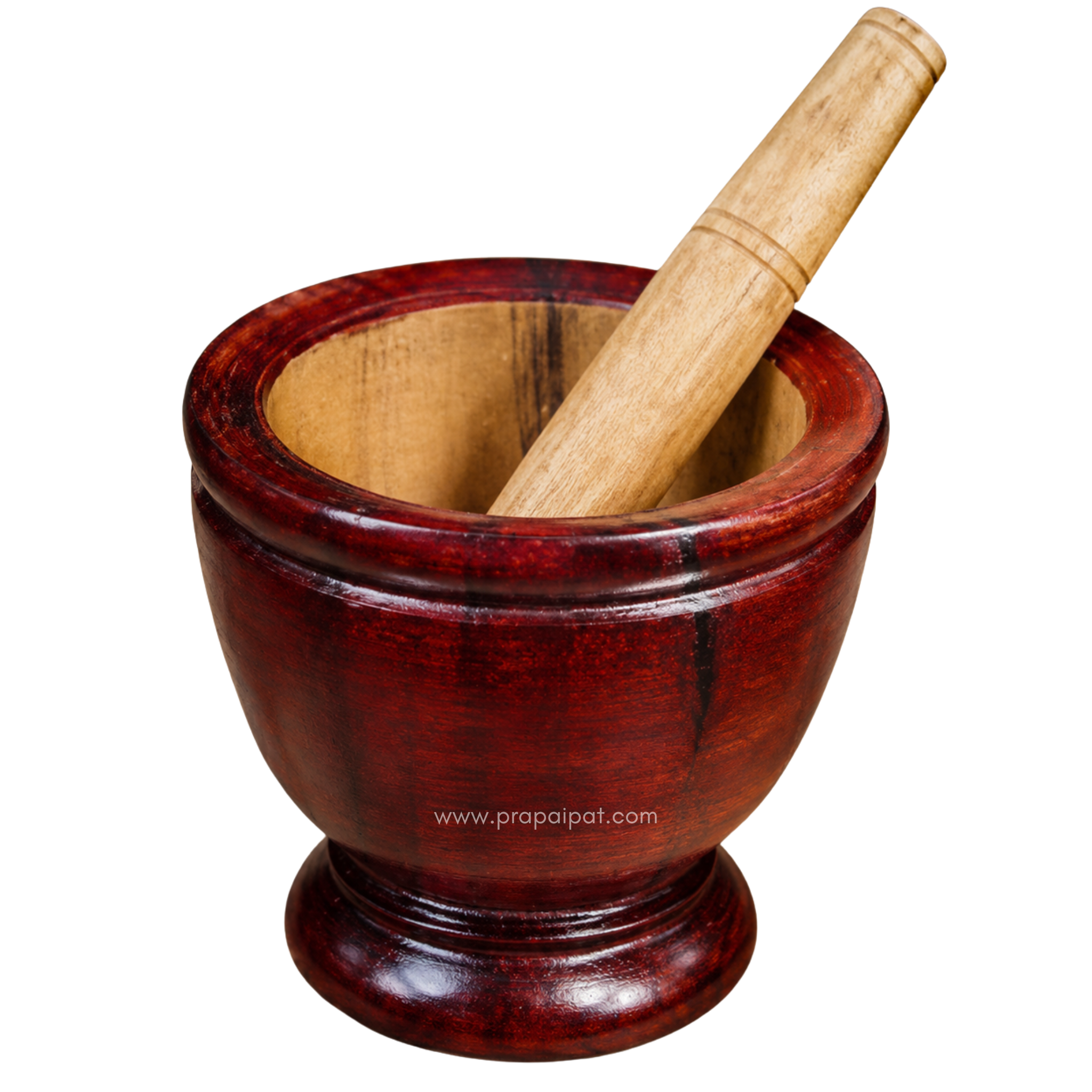 Wooden Mortar & Pestle 20cm - 8” ครกไม้