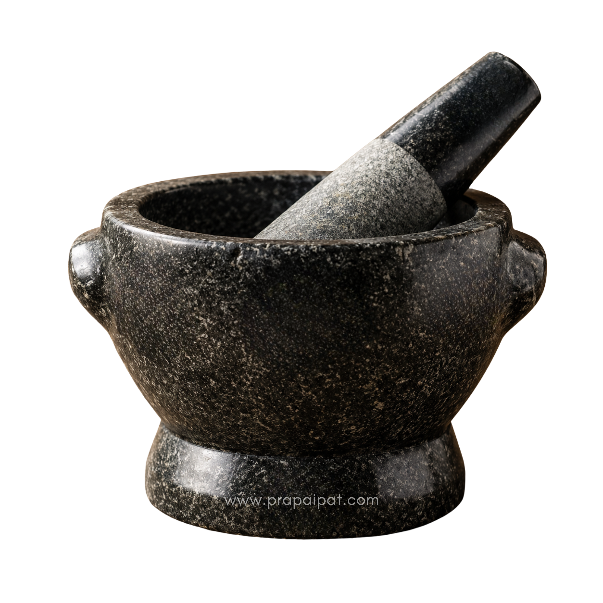 Steinmörser mit Stößel, 13 cm / 5 Zoll ครกหิน เล็ก  13 ซม.
