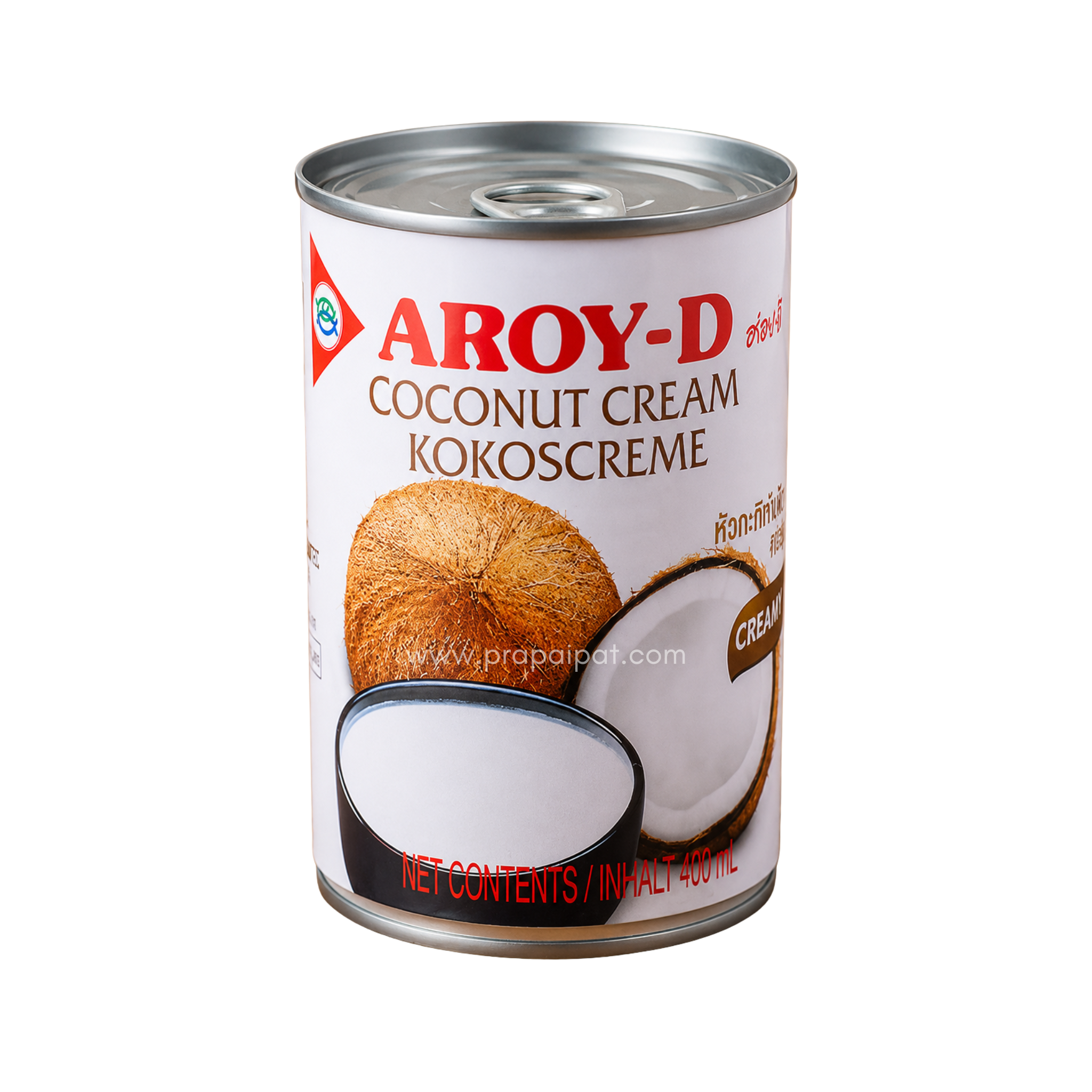 AROY-D Coconut Cream 21% Fat, 400 ml หัวกะทิ้