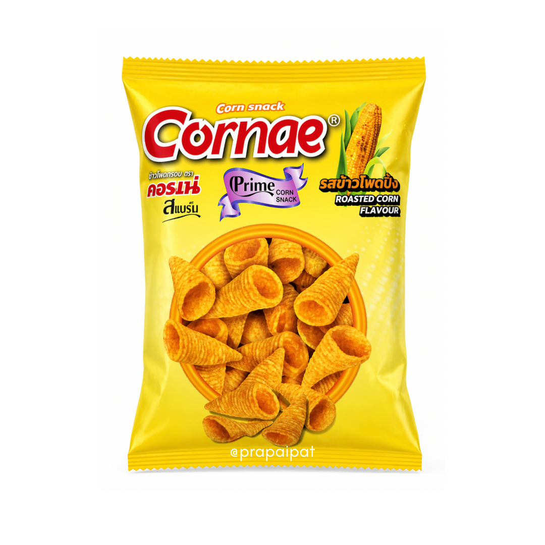 Cornae – Prime Corn Snack Roasted Corn 48 g คอนเน่ รส ข้าวโพดปิ้ง