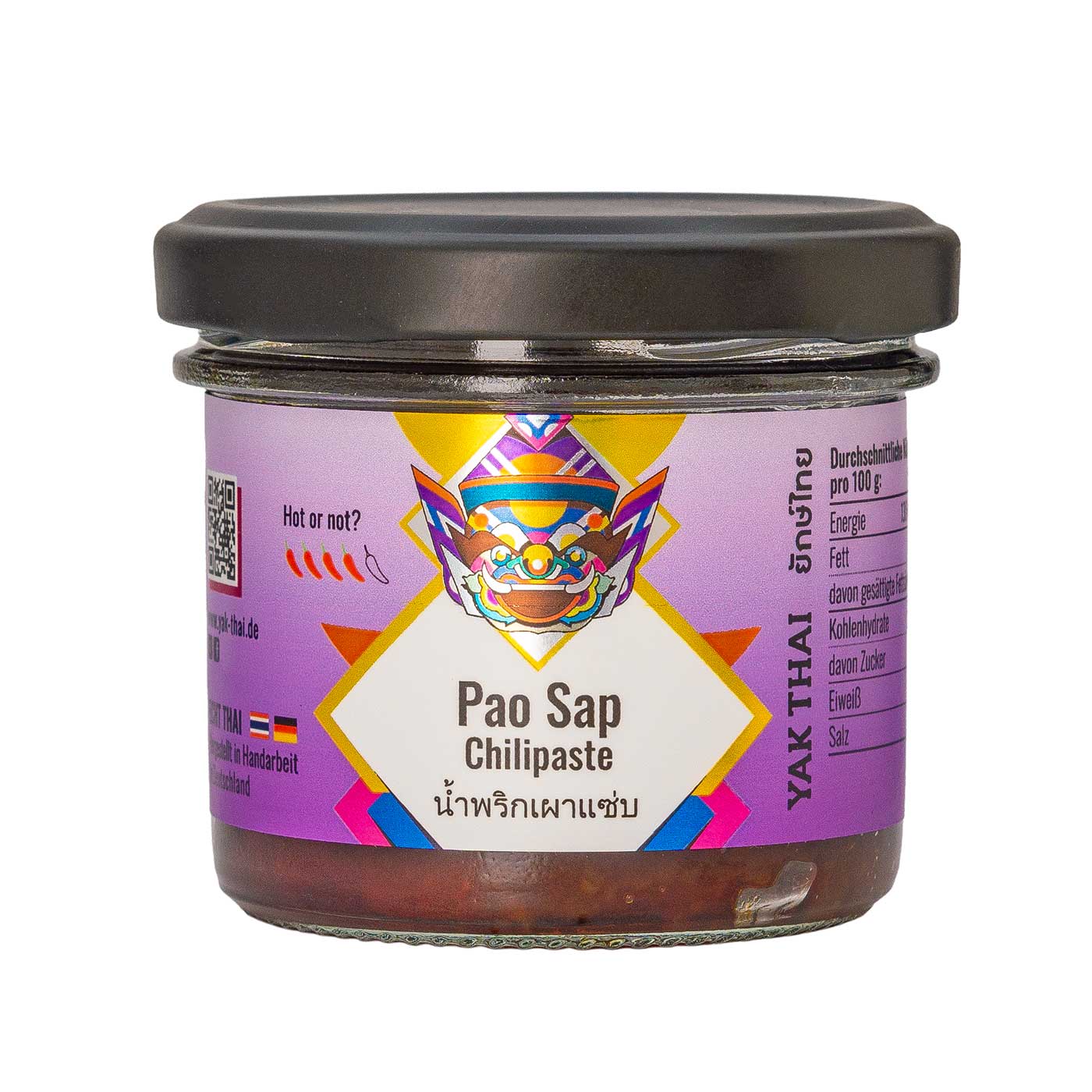 YAK THAI BRAND THAI CHILI PASTE NAM PRIK PAO - EXTRA SPICY น้ำพริกเผา สูตรเผ็ดแซ่บ 100 g