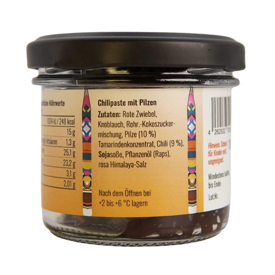 YAK THAI BRAND Thai Chili Paste with Mushrooms - Namprik Pao Sam Het - Yak Thai 100 g น้ำพริก สามเห็ด ยักษ์ไทย