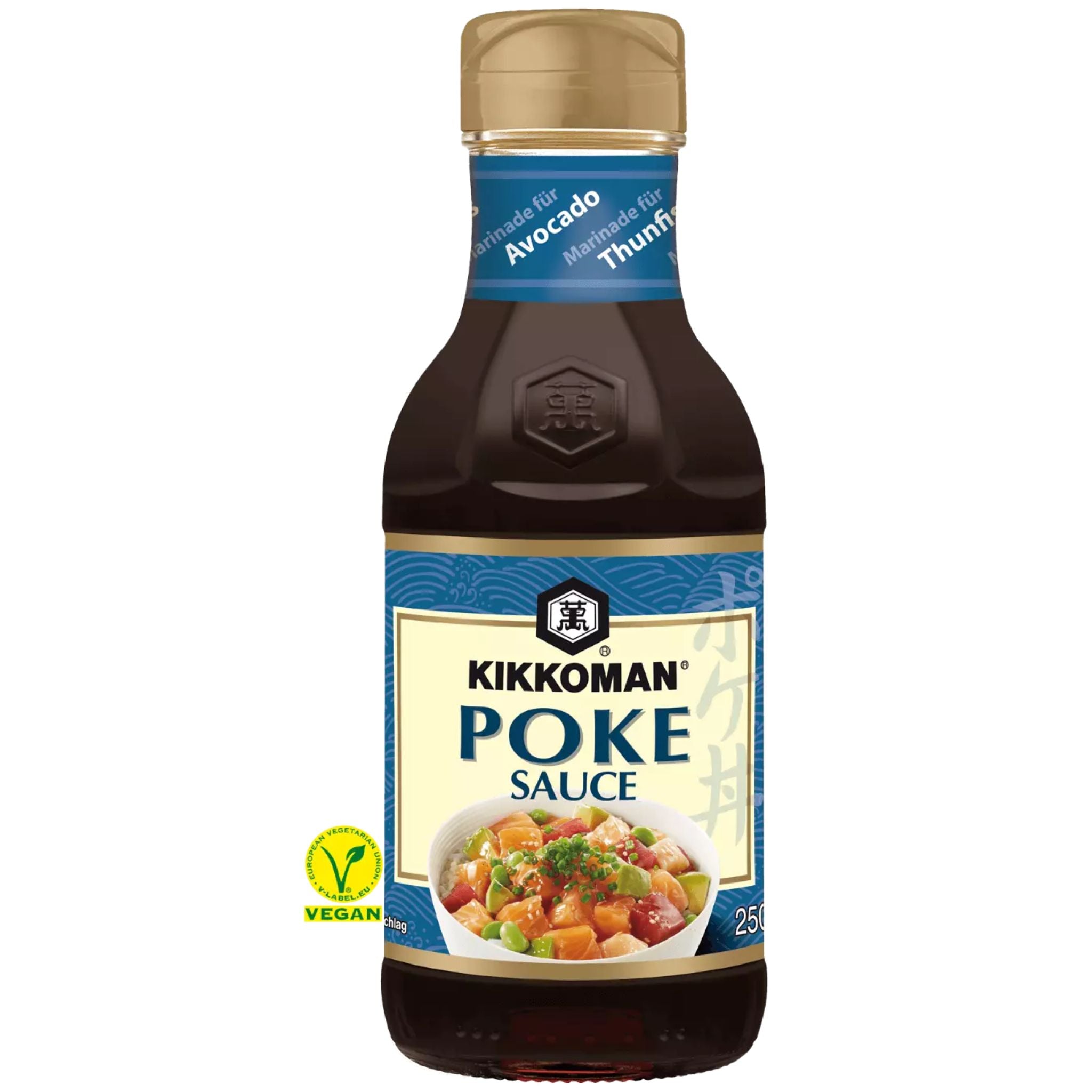 Kikkoman sauce for poke fish salad based on soy sauce and sesame oil 250ml