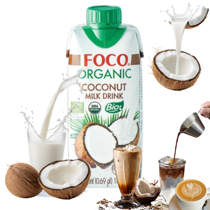 Foco Bio Kokosnussmilch-Getränk 330 ml น้ำนม มะพร้าว พร้อมดื่ม