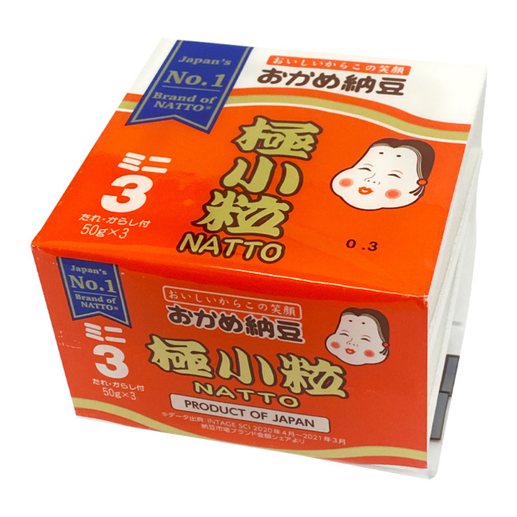 Takano Okame Natto Gokukotsubu Mini - fermentierte Sojabohnen Mini - 3 Stück (173,7 g)