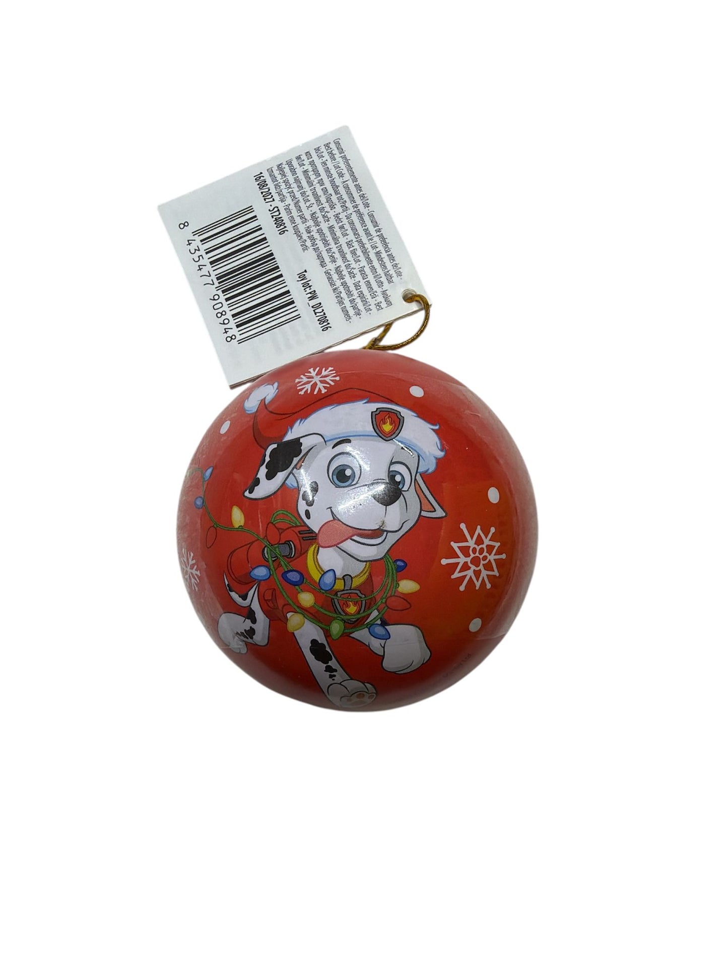 Paw Patrol - Metal Christmas Ball with Candy 5 g (Random Design)