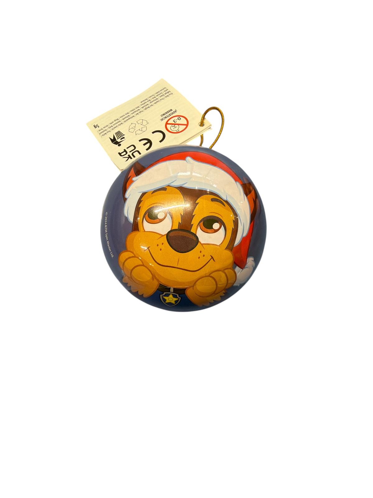 Paw Patrol - Metal Christmas Ball with Candy 5 g (Random Design)