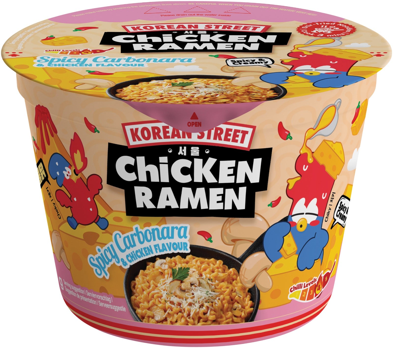 Instant-Cup-Nudeln, Spicy Carbonara & Chicken Chicken Ramen Bowl 106 g