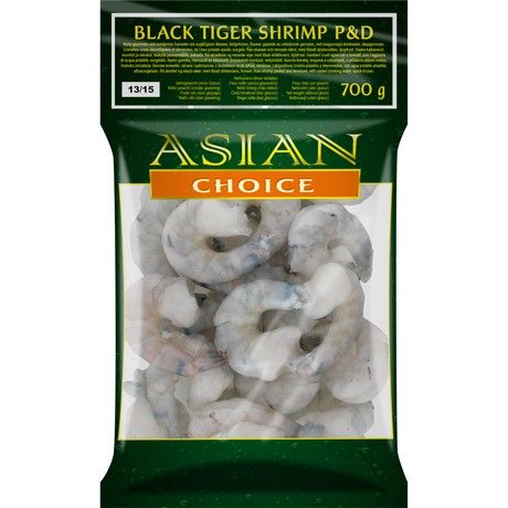 ASIAN CHOICE  Black Tiger Shrimp P&D - various sizes -  700 g กุ้ง แช่แข็ง ไม่มีเปลือก📍❄️Tiefkühlprodukte