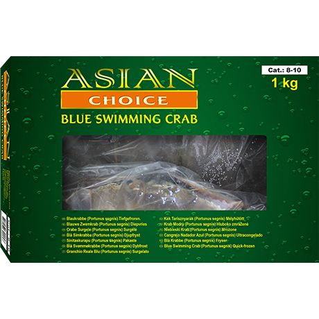 Schwimmkrabbe Blau 8-10 STK 1 KG ASIAN CHOICE