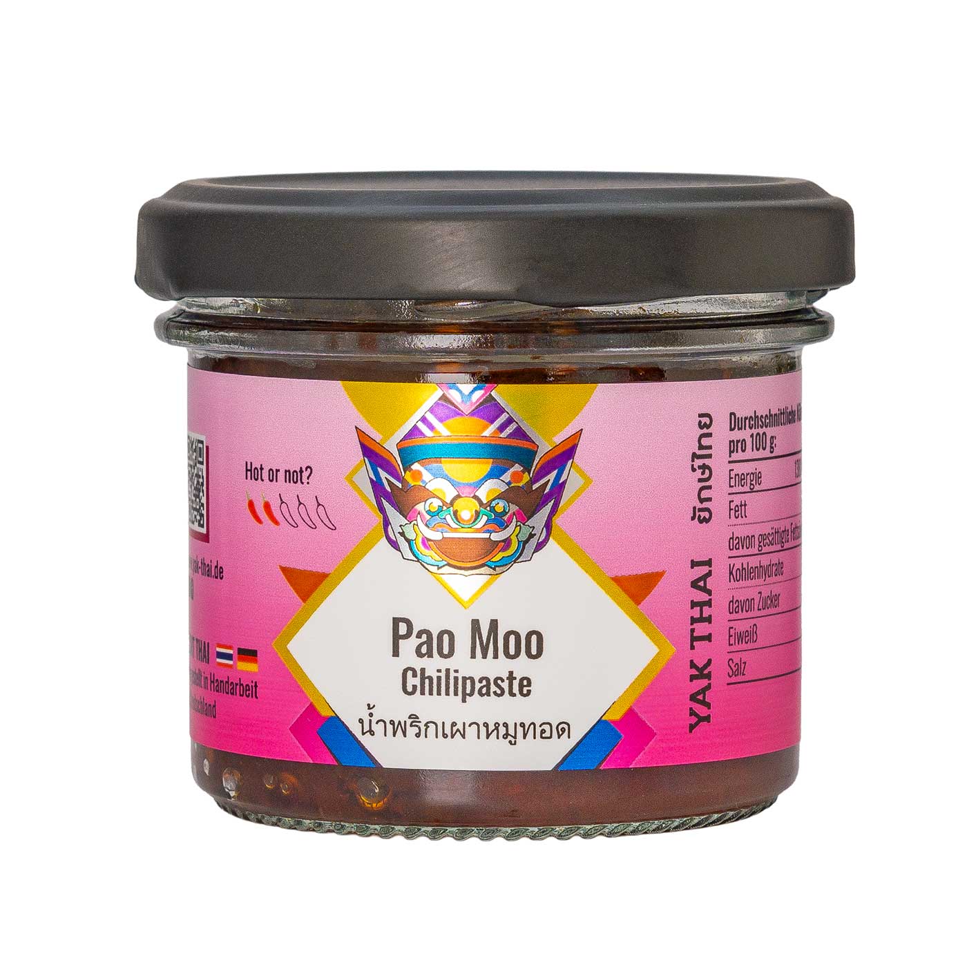 YAK THAI น้ำพริกเผาหมูทอด BRAND Thai Chilipaste mit Schweinefleisch Namprik Pao  100 g